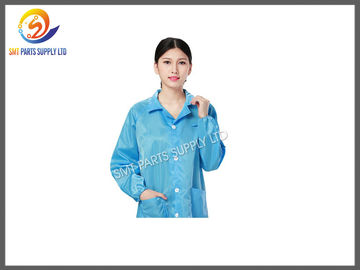 Beli Produk SMT Cleanroom Tahan Panas Anti Statis Pakaian Pelindung / Esd online manufacture